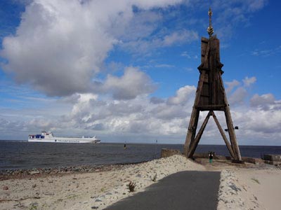 Elbe in Cuxhaven, Kugelbake