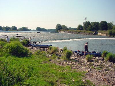 Einsatzstelle hinterm Wehr Wurzen